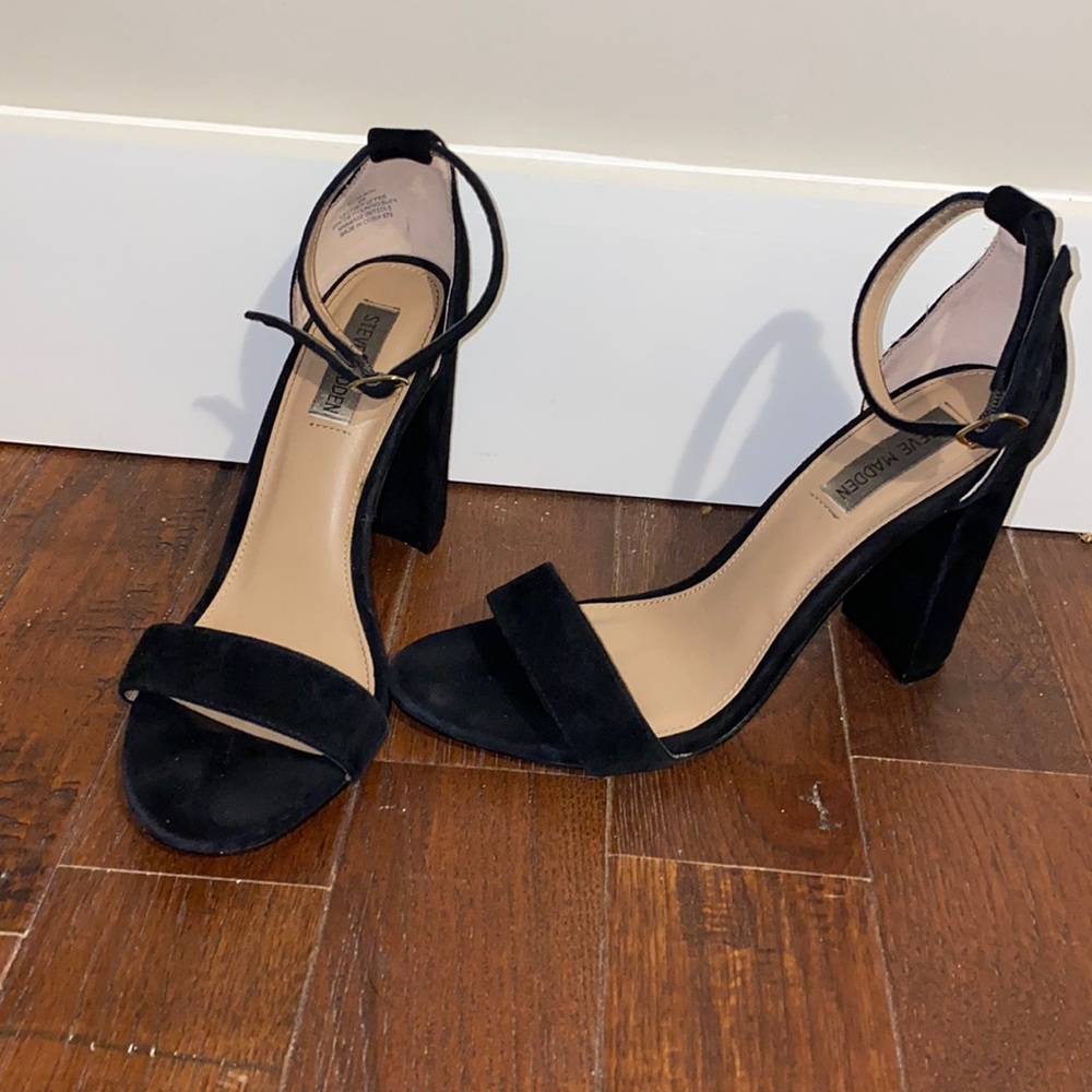 Steve Madden Black Strappy Heels
